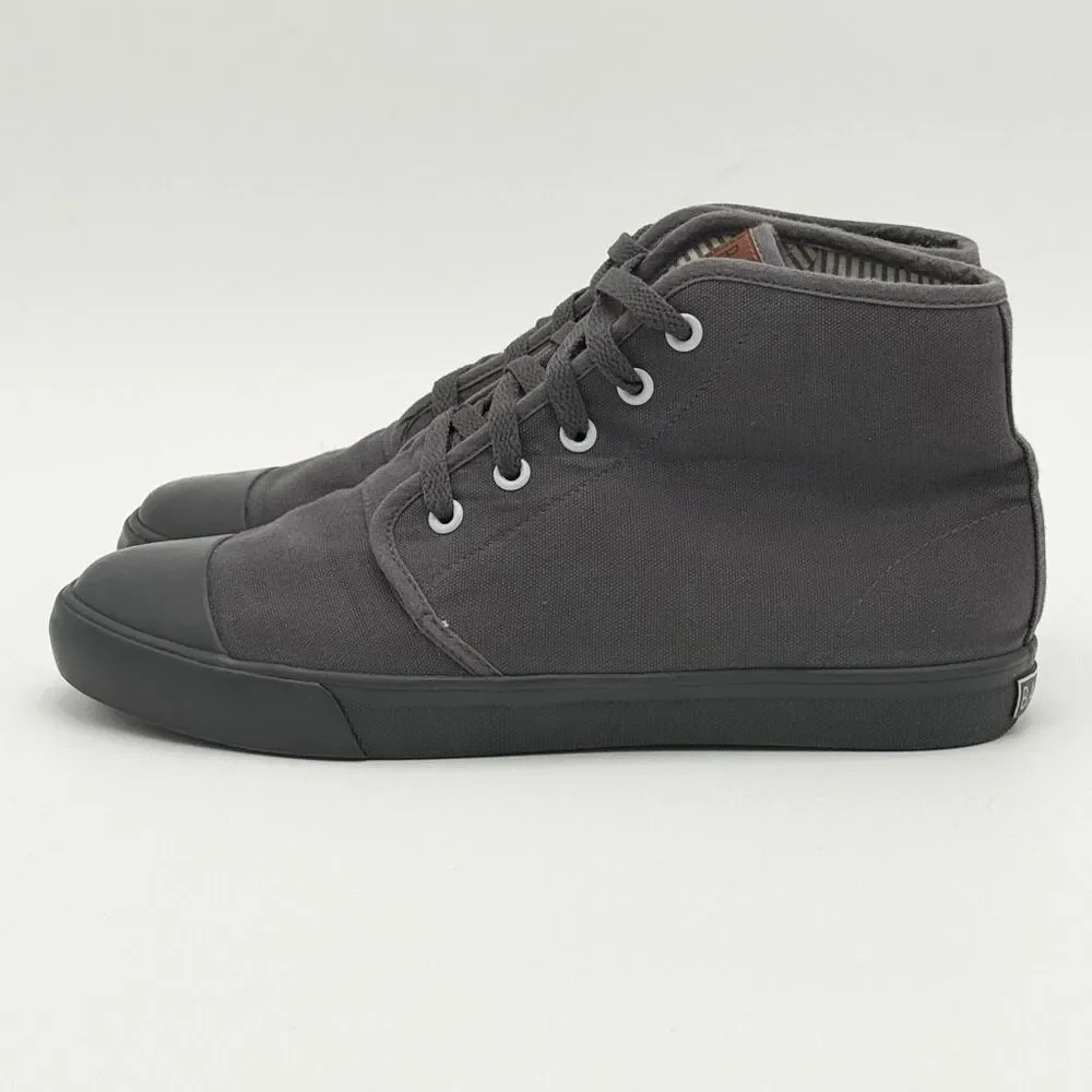 Bangs Onyx Dark Gray High Top Lace Up Canvas Sneakers - US Women’s 9 / Men’s 7.5